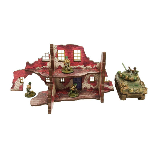 WW2 Normandy Ruined Large House 2 (28mm)