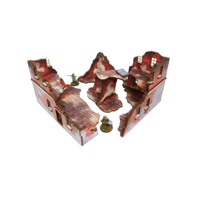 WW2 Normandy Ruined Large House 1 (28mm)