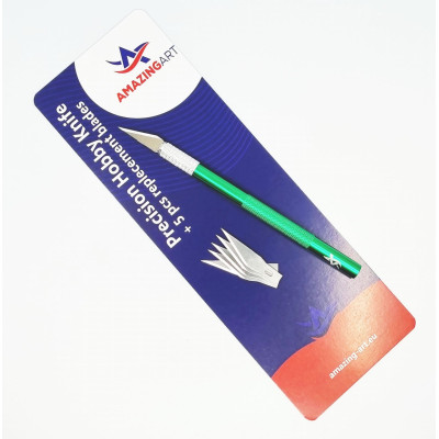 Amazing Art - Profesjonalny Skalpel Modelarski Green + 5 Ostrzy