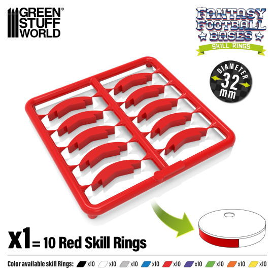 Skill Ring 32mm Red