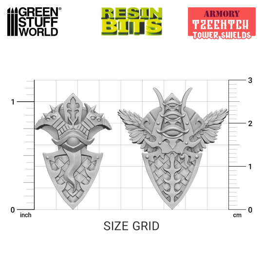 3D printed set - Tzeentch Tower Shields