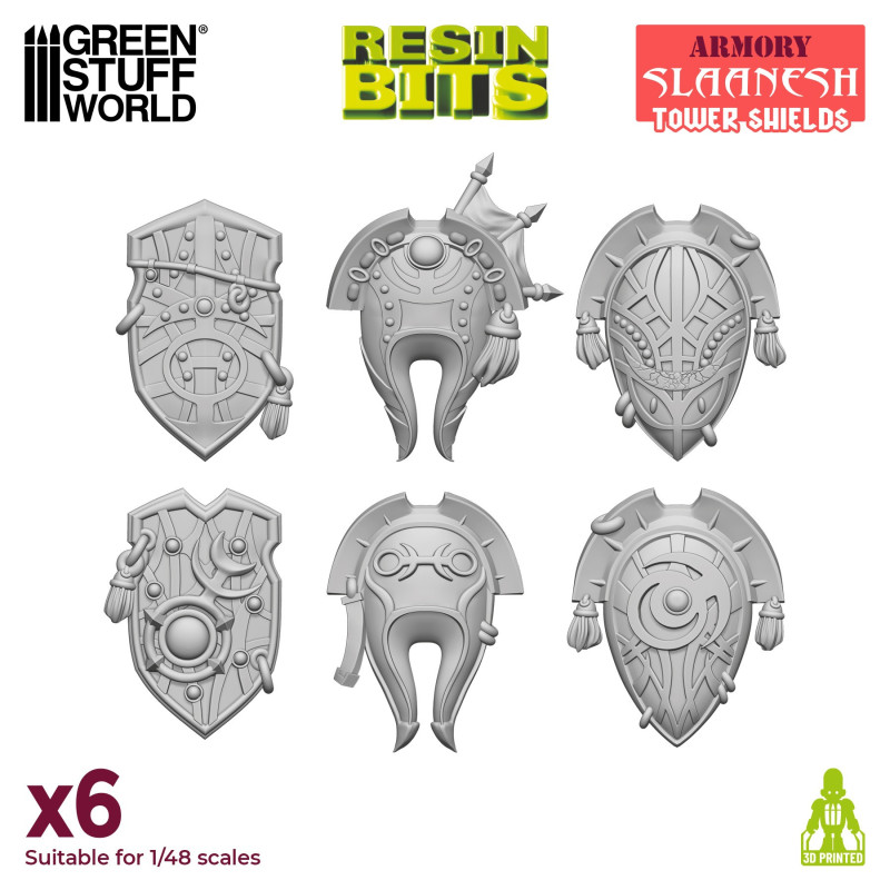 3D printed set - Slaanesh Tower Shields