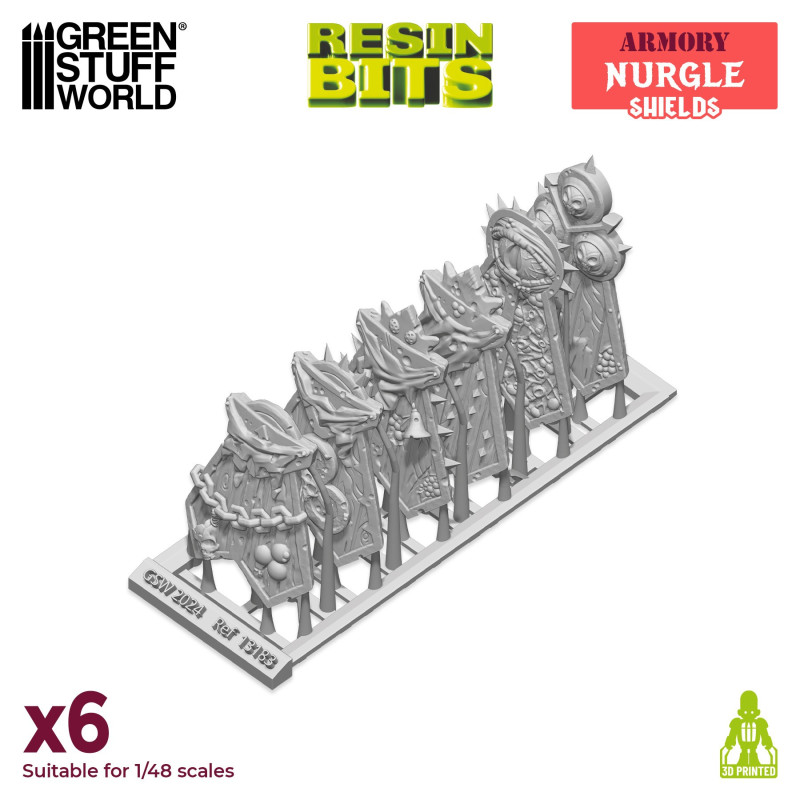 3D printed set - Nurgle Shields