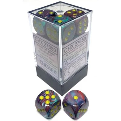 Chessex D6 16mm Festive Set Mosaic/Yellow 