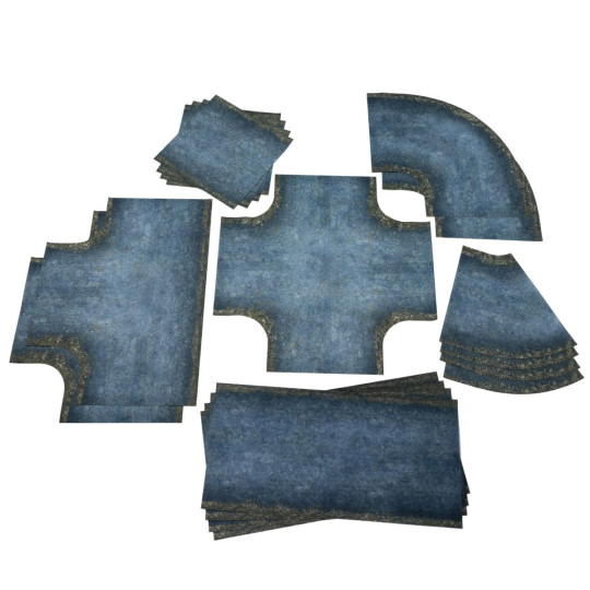 Stary Asfalt - Zestaw dróg 2D 28 mm - Antypoślizgowy Materiał