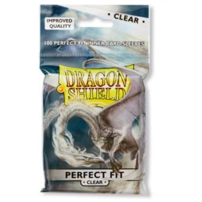 Dragon Shield Standard Perfect Fit Sleeves - Clear/Clear (100 Sleeves)