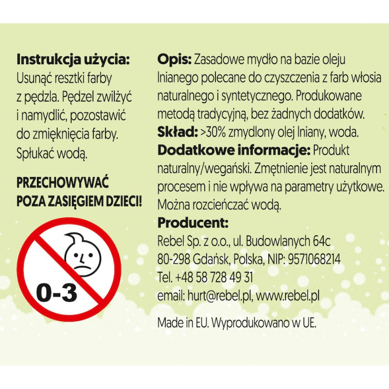 Rebel: Mydło do pędzli modelarskich (roślinne)