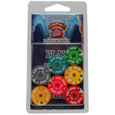 Trackers Counters, Range 0-9, Size 25mm, Random Colours