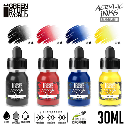 Acrylic Inks Set - Basic Opaque (x4)