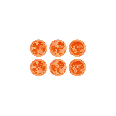 Objective "Critical" Markers 40mm 1-6 Fluo Orange