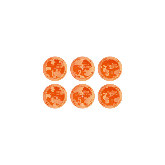 Objective "Critical" Markers 40mm 1-6 Fluo Orange