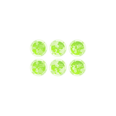 Objective "Critical" Markers 40mm 1-6 Fluo Green