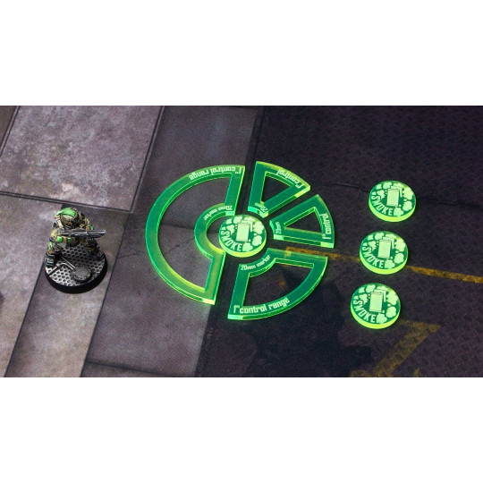 Smoke Markers 20mm & 1" Control Zone KT Fluo Green