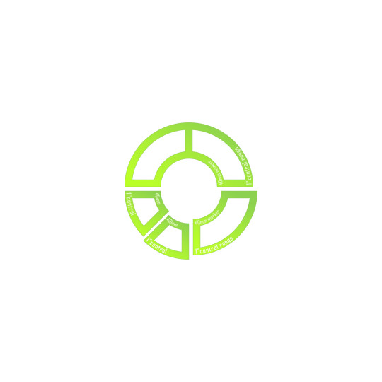 1" Control Zone for 40mm Markers KT Fluo Green