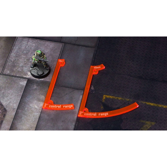 3" Control Widgets for 40mm Markers Fluo Orange