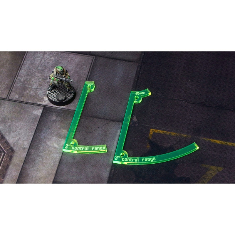 3" Control Widgets for 40mm Markers Fluo Green