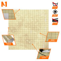 Papirus - Mata Suchościeralna do gier RPG 50 cm x 50 cm - siatka kwadratowa