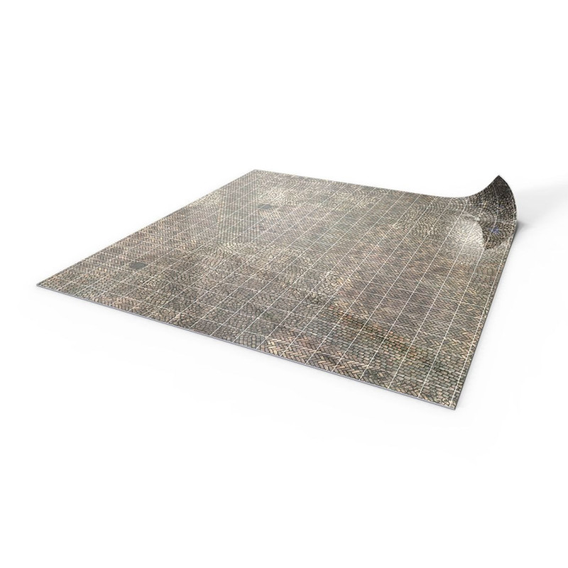 Bruk - Mata Suchościeralna do gier RPG 50 cm x 50 cm - siatka kwadratowa