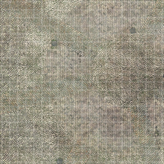 Bruk - Mata Suchościeralna do gier RPG 50 cm x 50 cm - siatka kwadratowa