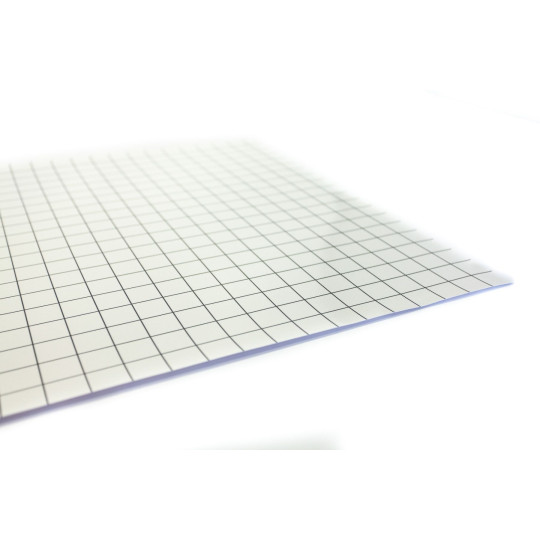 Biała - Mata Suchościeralna do gier RPG 50 cm x 50 cm - siatka kwadratowa