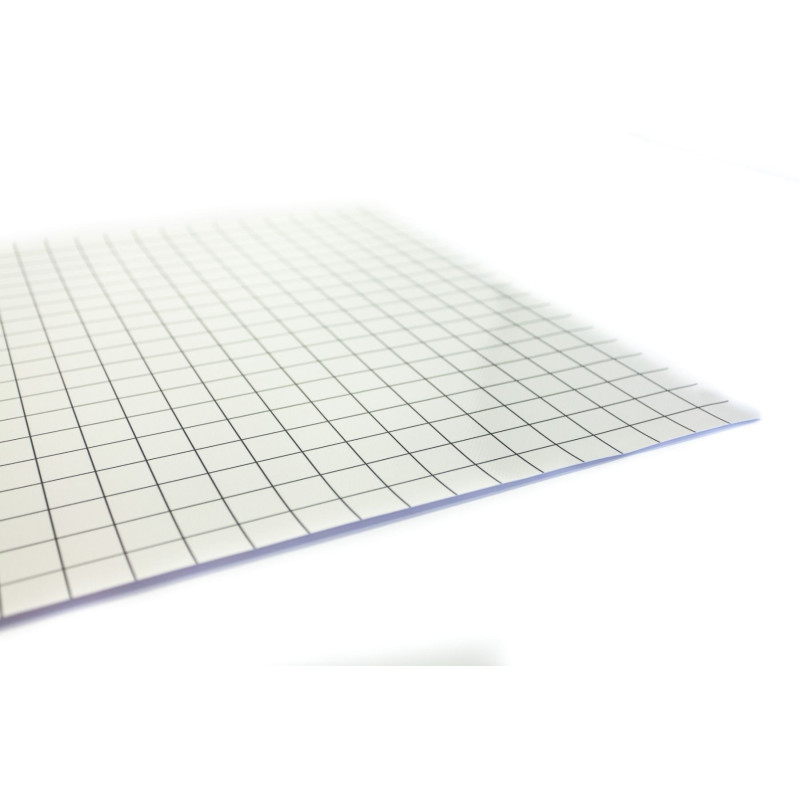 Biała - Mata Suchościeralna do gier RPG 50 cm x 50 cm - siatka kwadratowa