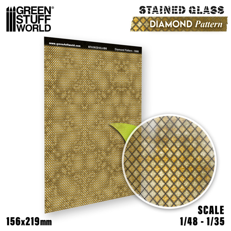 Diamond Pattern Stained Glass
