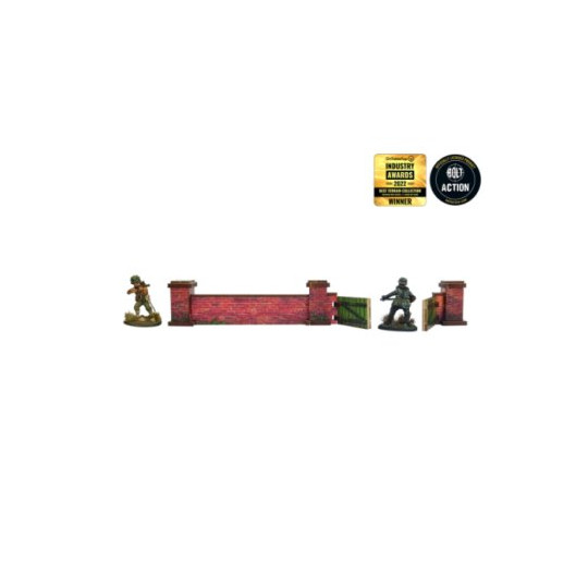 WW2 Normandy Wall w. Gate (low)