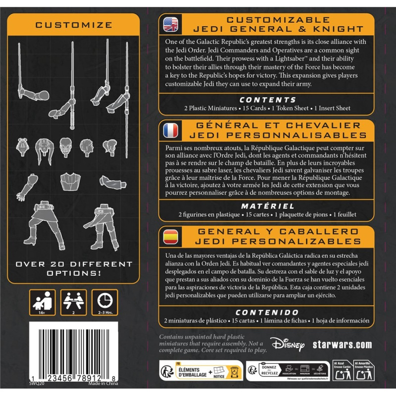 Star Wars Legion 2.0: Customizable Jedi General & Knight