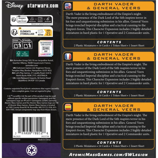 Star Wars Legion 2.0: Darth Vader & General Veers