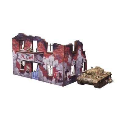 WW2 Ostfront Stalingrad Apartment Block Back (1) (28mm) PREPAINTED