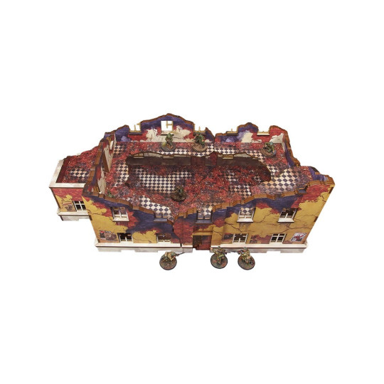 WW2 Ostfront Stalingrad School Right (with 3rd floor) (1) (28mm) PREPAINTED