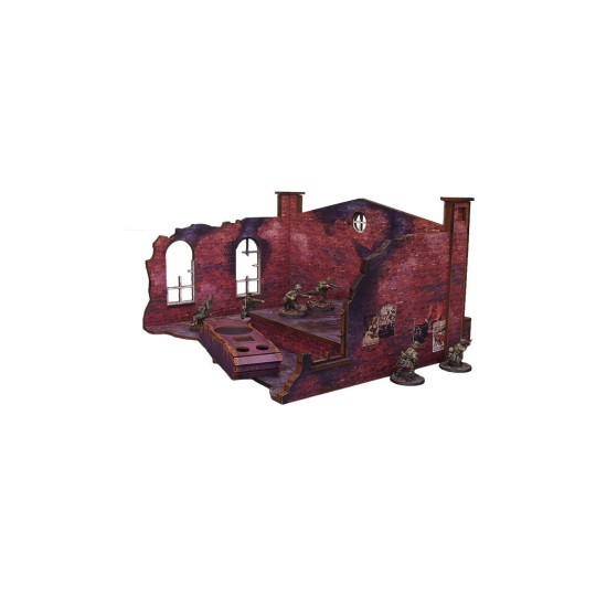 WW2 Ostfront Stalingrad Factory Back (with ramp) (1) (28mm) PREPAINTED