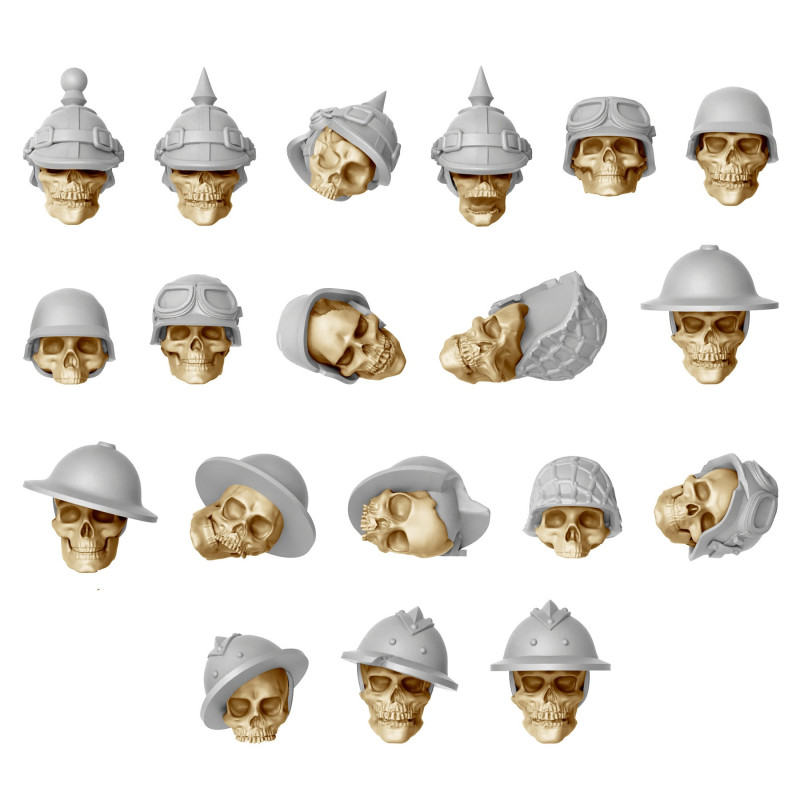 Skulls with Helmets 1:48