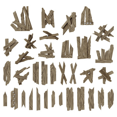 Broken Wood Planks 1:48-1:35