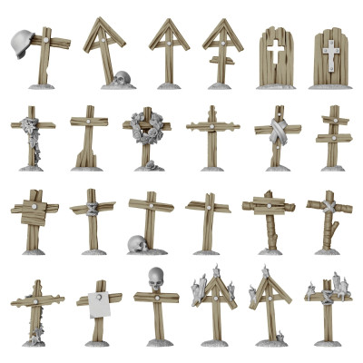 Trench Wooden Crosses 1:48-1:35