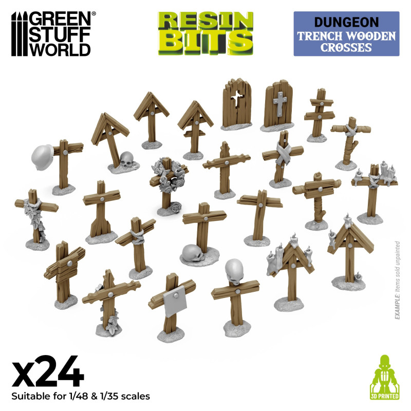 Trench Wooden Crosses 1:48-1:35
