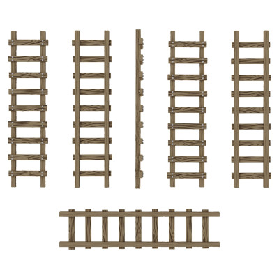 Small Wooden Ladders 1:48-1:35