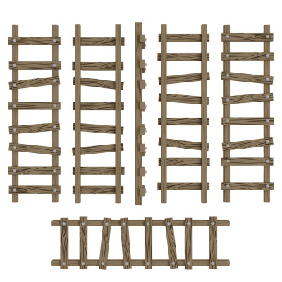 Large Wooden Ladders 1:48-1:35