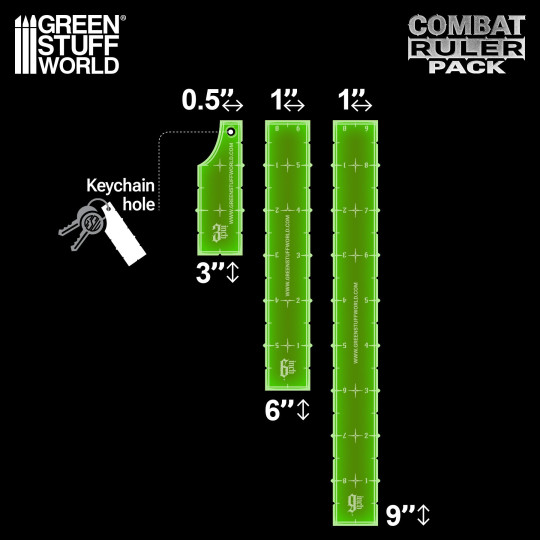 Combat Ruler Pack – Fluor Green