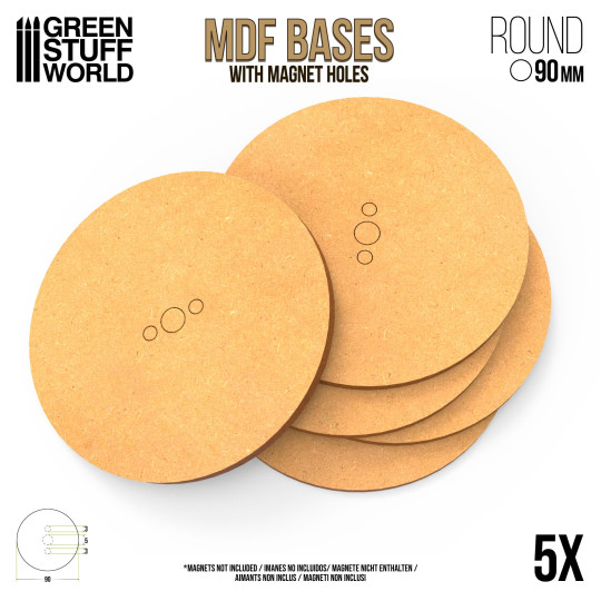 MDF Bases - Round 90mm
