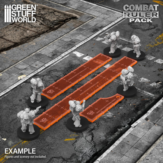 Combat Ruler Pack - Fluor Orange