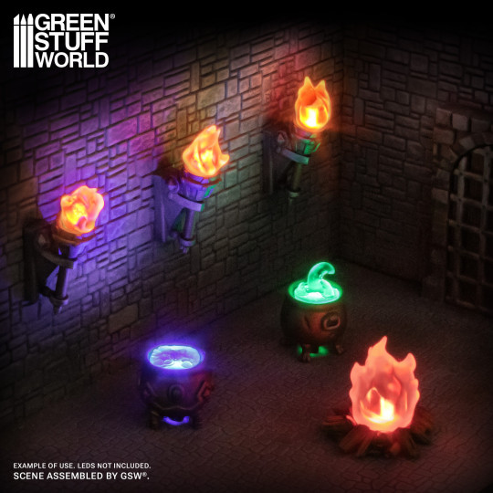 Magic Cauldrons for 3mm LEDs 1:48