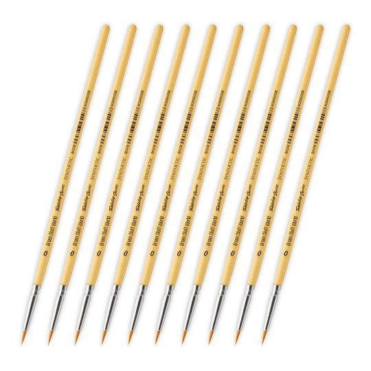 Synthetic Brush Set 0 (Pack of 10)