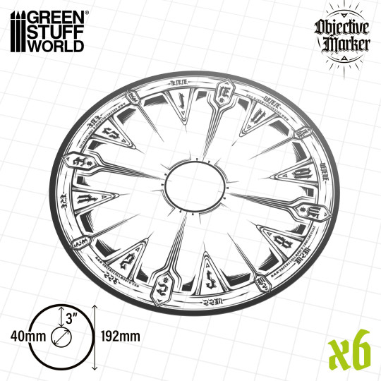 Clear Objective Marker Wh40k compatible