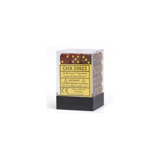 Chessex Speckled 12mm d6 Mercury Dice Blocks (36 Dice)