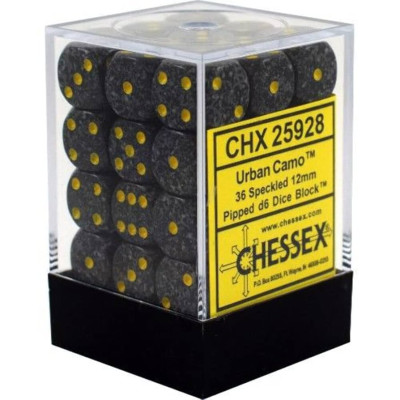 Chessex Speckled 12mm d6 Urban Camo Dice Blocks (36 Dice)