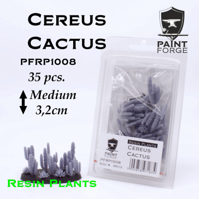 Paint Forge Resin Plants - Cereus Cactus Rozmiar M, 35szt.
