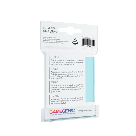 Gamegenic: Inner CCG Sleeves (64x89 mm), 100 sztuk