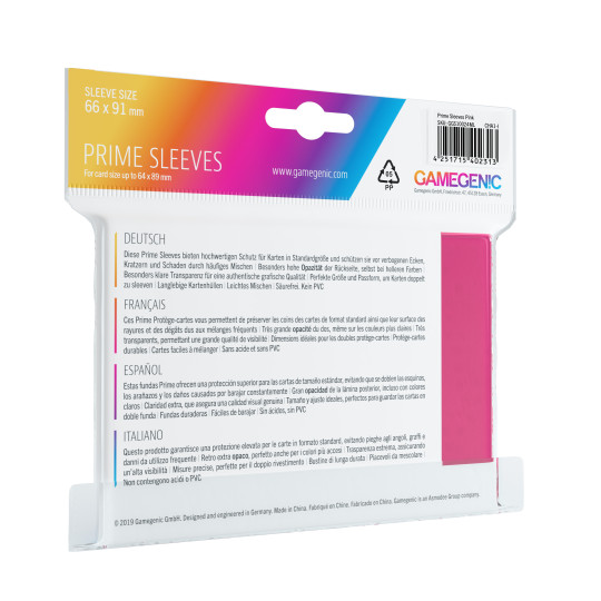 Gamegenic: Prime CCG Sleeves (66x91 mm) - Pink, 100 sztuk