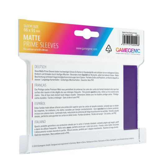 Gamegenic: Matte Prime CCG Sleeves (66x91 mm) - Purple, 100 sztuk